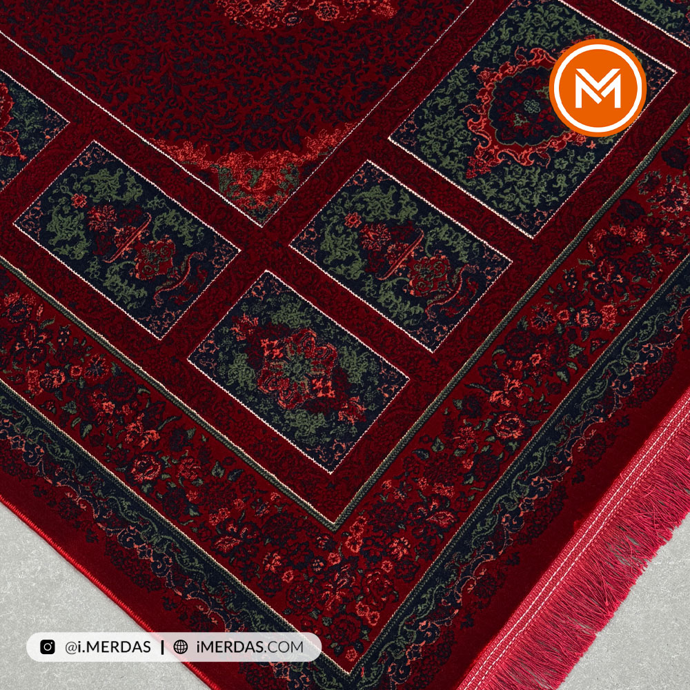 فرش گبه کتیبه LG زمینه تمام رنگ